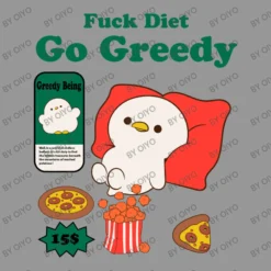 Fuck Diet Go Greedy Women's V-Neck T-Shirt -TeeMuse Store d.2522093075.25033577.s3.1 979797 T2l5bw 800x800 1