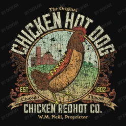 The Original Chicken Hot Dog 1902 Crop Top -TeeMuse Store d.2525911996.25076584.s3.1 0e0e0e RG95YW4 800x800 1
