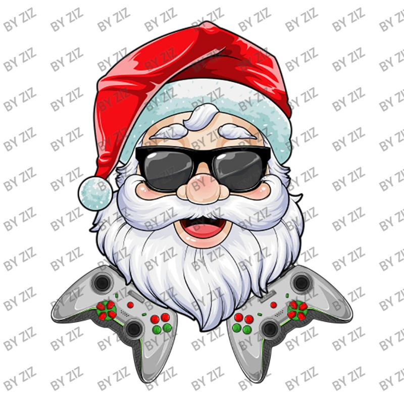 Christmas Santa Claus Video Game Controllers Xmas Crop Top 3 Christmas Santa Claus Video Game Controllers Xmas Crop Top - Image 3