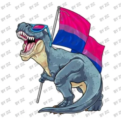 Bisexual Dinosaur Bi Pride Flag Lgbt T Rex Pride M Women's V-Neck T-Shirt -TeeMuse Store d.2526187824.25068427.s3.1 ffffff Wml6 800x800 1