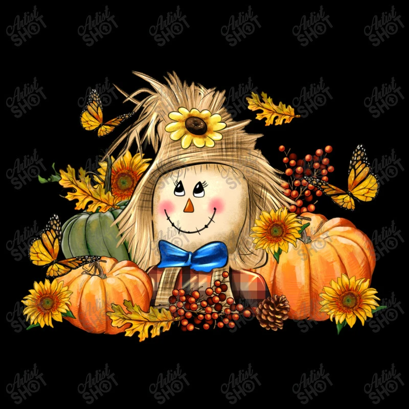 Fall Scarecrow Women's V-Neck T-Shirt 5 Fall Scarecrow Women's V-Neck T-Shirt - Image 5