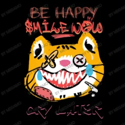 Be Happy Smile Now Cry Later Sublimatio Women's V-Neck T-Shirt -TeeMuse Store d.2526240353.25084839.s3.1 000000 TUVHQU1P 800x800 1