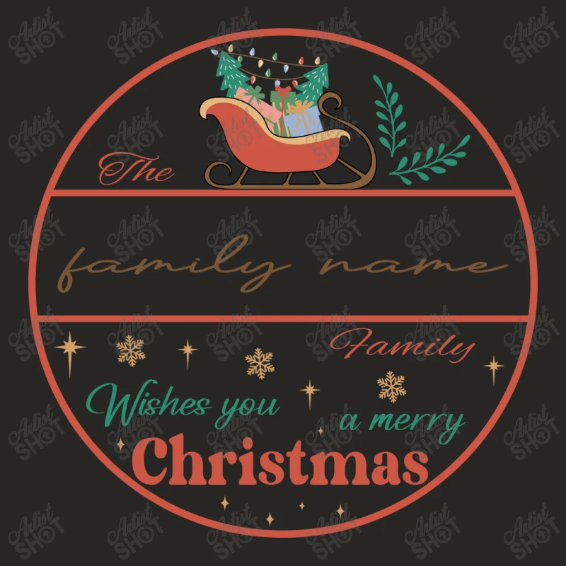 Crm21112215 The (family Name) Family Wishes You A Ladies Fitted T-Shirt 5 Crm21112215 The (family Name) Family Wishes You A Ladies Fitted T-Shirt - Image 5
