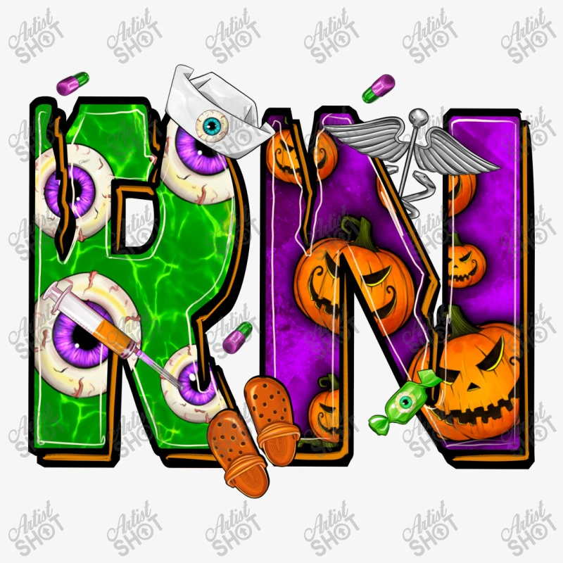 Halloween RN Registered Nurse Ladies Fitted T-Shirt 5 Halloween RN Registered Nurse Ladies Fitted T-Shirt - Image 5