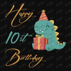 Happy 10st Birthday,cute Dinosaur Crop Top -TeeMuse Store d.2526391154.25086270.s3.1 0e0e0e xZ5FTg 800x800 1