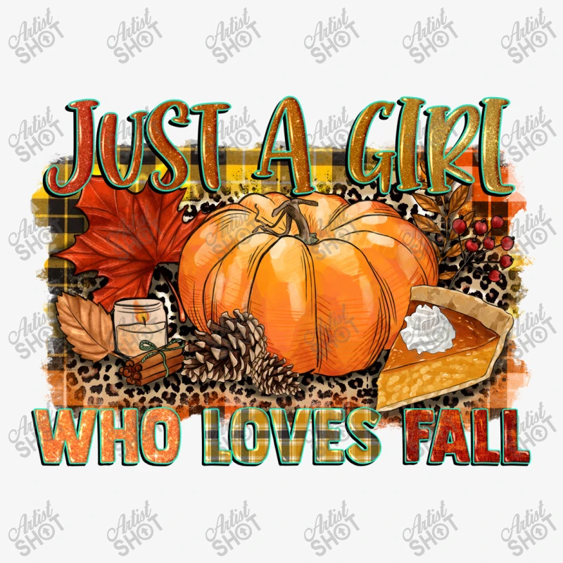 Just A Girl Who Loves Fall Ladies Fitted T-Shirt 5 Just A Girl Who Loves Fall Ladies Fitted T-Shirt - Image 5