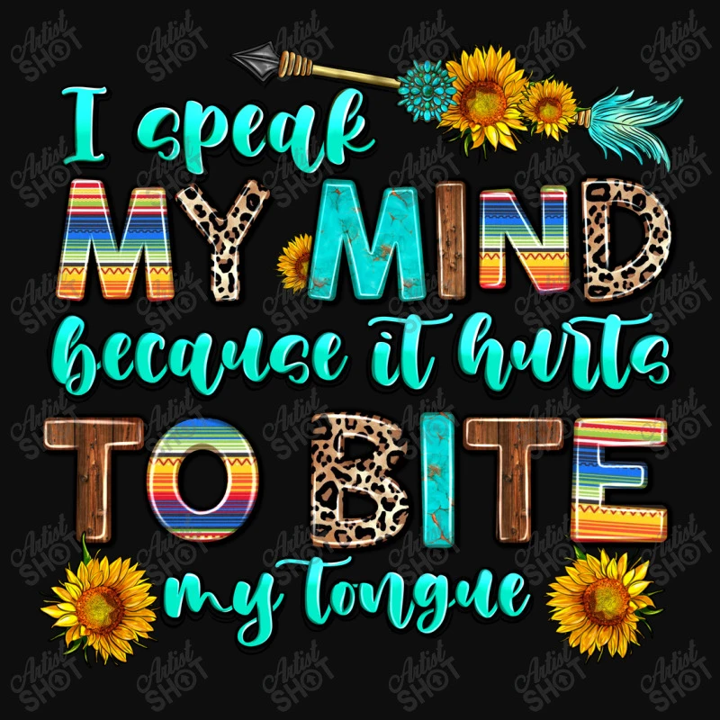 I Speak My Mind Because It Hurts To Bite My Tongue Crop Top 3 I Speak My Mind Because It Hurts To Bite My Tongue Crop Top - Image 3