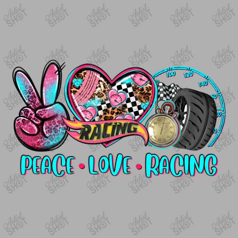 Peace Love Racing Ladies Fitted T-Shirt 5 Peace Love Racing Ladies Fitted T-Shirt - Image 5