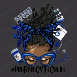 Afro Messy Bun Loc Hair Pharmacy Tech Life Ladies Curvy T-Shirt -TeeMuse Store d.2526569488.25087087.s3.1 39373a SFJBIERlc2lnbiBTaG9w 800x800 1