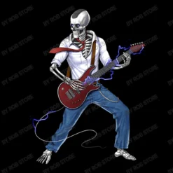 Skeleton Guitar Player Women's V-Neck T-Shirt -TeeMuse Store d.2526661288.25088758.s3.1 000000 Um9iIFN0b3Jl 800x800 1