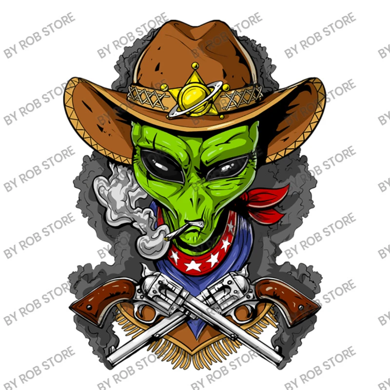Space Alien Cowboy Crop Top 3 Space Alien Cowboy Crop Top - Image 3