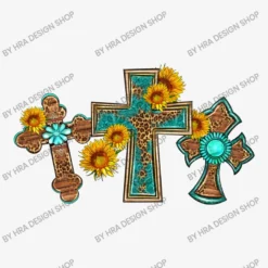 Western Three Cross With Sunflowers Ladies Fitted T-Shirt -TeeMuse Store d.2526679353.25095129.s3.1 f6f6f6 SFJBIERlc2lnbiBTaG9w 800x800 1