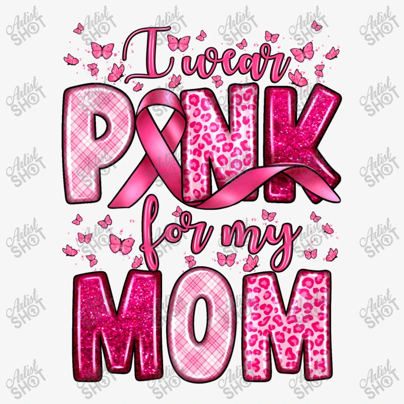 I Wear Pink For My Mom Ladies Fitted T-Shirt 5 I Wear Pink For My Mom Ladies Fitted T-Shirt - Image 5