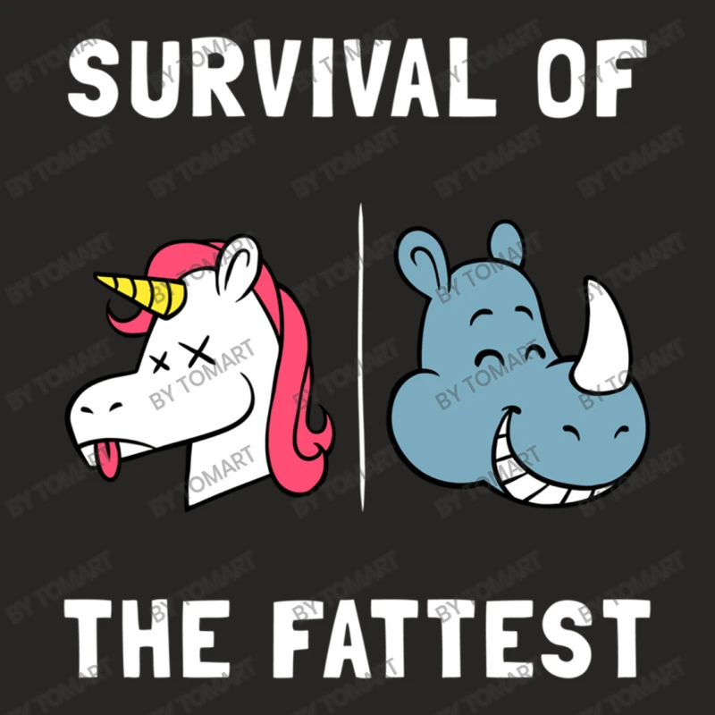 Survival Of The Fattest Ladies Fitted T-Shirt 5 Survival Of The Fattest Ladies Fitted T-Shirt - Image 5