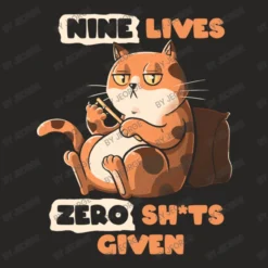 Nine Lives Zero Shts Given Cat Ladies Fitted T-Shirt -TeeMuse Store d.2526923299.25076736.s3.1 272624 SmVvcmdl 800x800 1