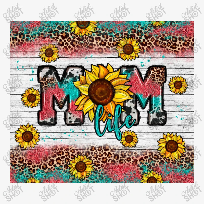 Mom Life Leopard Sunflower Ladies Fitted T-Shirt 5 Mom Life Leopard Sunflower Ladies Fitted T-Shirt - Image 5