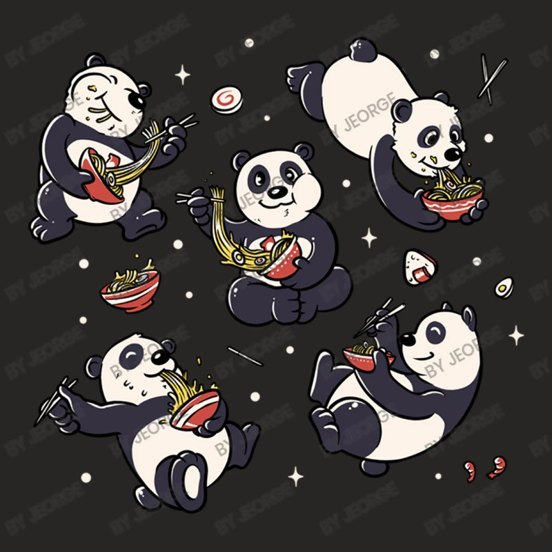 Ramen Pandas Ladies Fitted T-Shirt 5 Ramen Pandas Ladies Fitted T-Shirt - Image 5