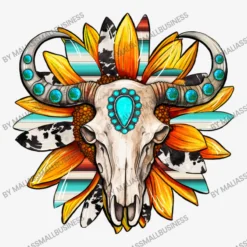 Western Bull Skull Sunflower All Over Women's T-shirt -TeeMuse Store d.2526982666.25100687.s3.1 f5f5f5 TWFsaWFzU21hbGxCdXNpbmVzcw 800x800 1