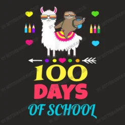 Sloth Llama 100 Day Of School For Teacher Student Ladies Fitted T-Shirt -TeeMuse Store d.2527024570.25094037.s3.1 272624 QmV0dGVyTWFudWZha3R1cg 800x800 1