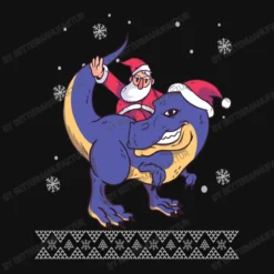 Santa Riding Dinosaur Ugly Christmas Xmas Matching All Over Women's T-shirt -TeeMuse Store d.2527027342.25095619.s3.1 111111 QmV0dGVyTWFudWZha3R1cg 800x800 1