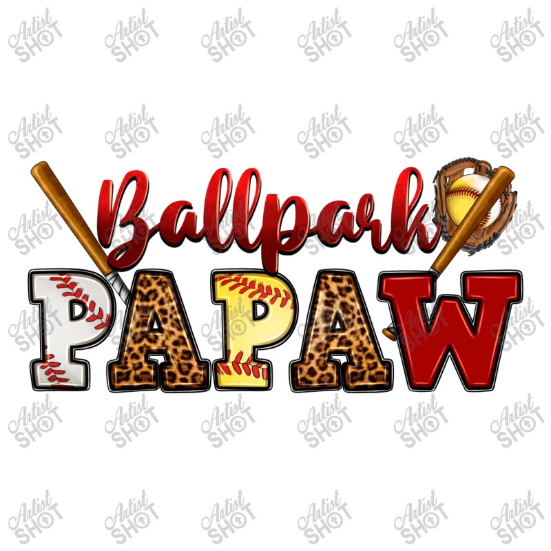 Ballpark Papaw Women's V-Neck T-Shirt 5 Ballpark Papaw Women's V-Neck T-Shirt - Image 5