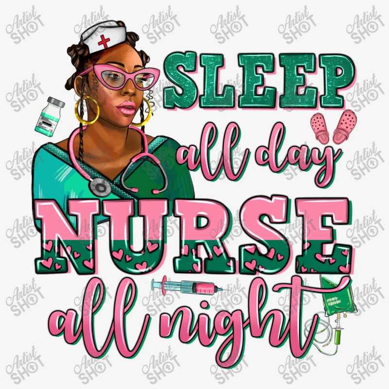 Afro Nurse Sleep All Day Nurse All Night All Over Women's T-shirt 5 Afro Nurse Sleep All Day Nurse All Night All Over Women's T-shirt - Image 5