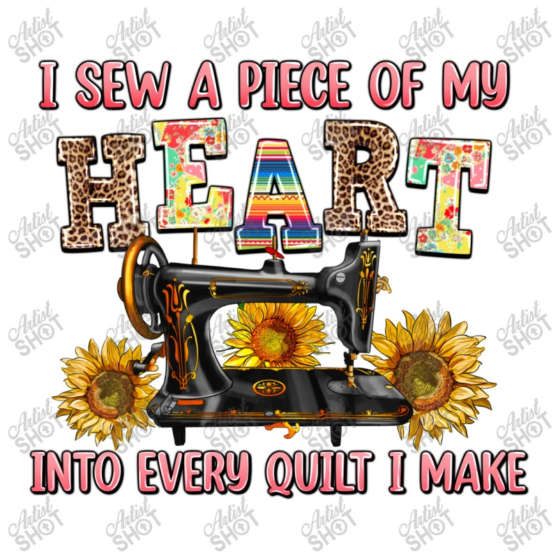 I Sew A Piece Of My Heart Into Every Quilt I Make Women's V-Neck T-Shirt 5 I Sew A Piece Of My Heart Into Every Quilt I Make Women's V-Neck T-Shirt - Image 5