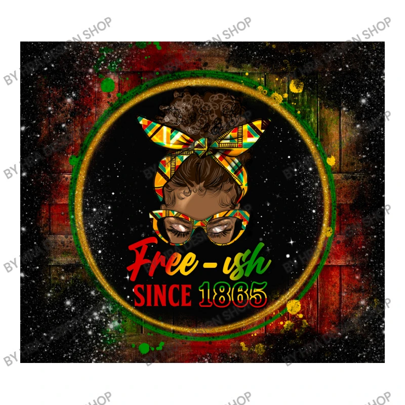 Afro Messy Bun Free-ish Women's V-Neck T-Shirt 5 Afro Messy Bun Free-ish Women's V-Neck T-Shirt - Image 5