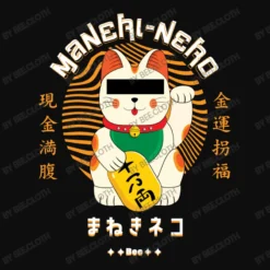 Lucky Cat (Maneki - Neko) Crop Top -TeeMuse Store d.2527137596.25102696.s3.1 0e0e0e QmVlLkNsb3Ro 800x800 1