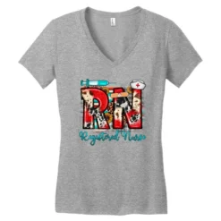 Christmas Rn Registered Nurse Women's V-Neck T-Shirt -TeeMuse Store pd.2296946742.72.23349162.s3.1 front heather ffffff none x7.7y7.7 122.6 800x800 1