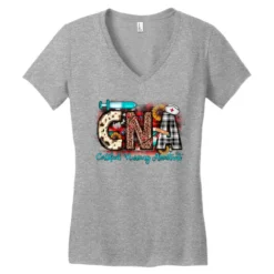 Christmas Cna Certified Nursing Assistant Women's V-Neck T-Shirt -TeeMuse Store pd.2298103905.72.23348689.s3.1 front heather ffffff none x2.7y2.7 132.6 800x800 1
