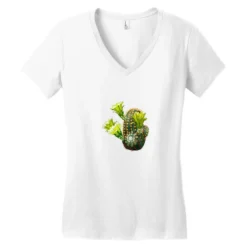 Nylon Hedgehog Cactus Women's V-Neck T-Shirt -TeeMuse Store pd.2509950608.72.24945550.s3.1 front white ffffff none x29.808y29.808 78.384 800x800 1