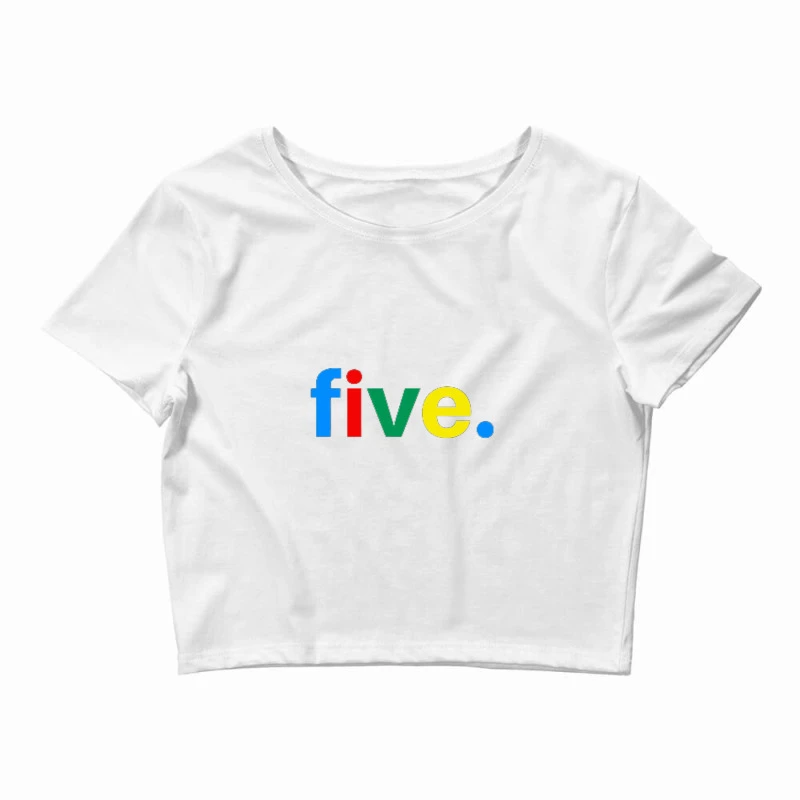 5 Year Old Girls Birthday Crop Top 1 5 Year Old Girls Birthday Crop Top