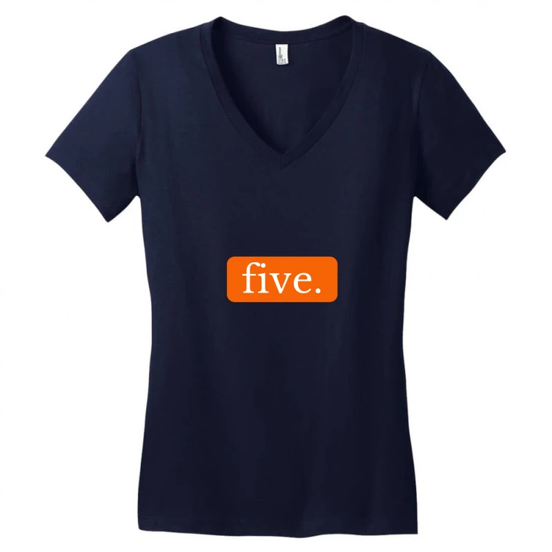 The Number 5 Typography Women's V-Neck T-Shirt 3 The Number 5 Typography Women's V-Neck T-Shirt - Image 3