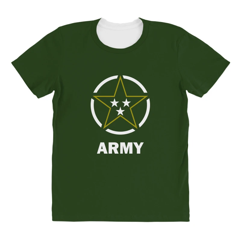 Army Vintage Art All Over Women's T-shirt 3 Army Vintage Art All Over Women's T-shirt - Image 3
