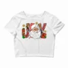 Joy With Santa Claus Crop Top