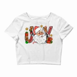 Joy With Santa Claus Crop Top