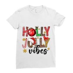 Holly Jolly Vibes Ladies Fitted T-Shirt -TeeMuse Store pd.2524178409.36.25058271.s3.1 front white ffffff none x0y0 154 800x800 1