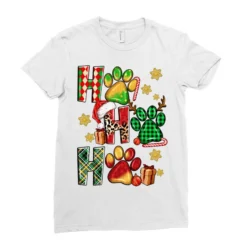 Ho Ho Ho Dog Paw Ladies Fitted T-Shirt -TeeMuse Store pd.2524204233.36.25058243.s3.1 front white ffffff none x3.5y0 147 800x800 1