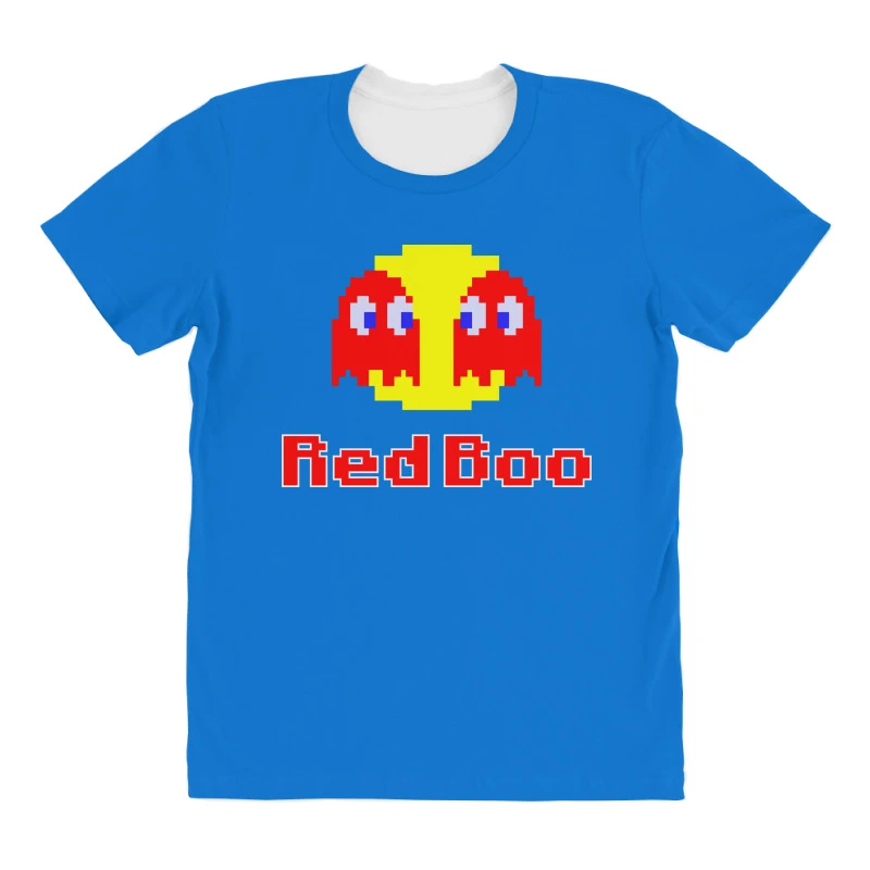 Red Boo All Over Women's T-shirt 3 Red Boo All Over Women's T-shirt - Image 3