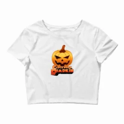 Clockwork Pumpkin Halloween Art Crop Top