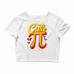 Cute Funny Cutie Pi Math Pie Butterfly Math Pun Crop Top