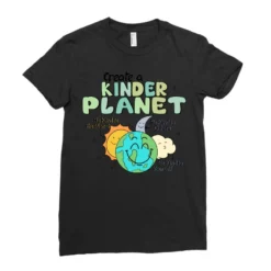 Create A Kinder Planet, Be Kind To The Ladies Fitted T-Shirt -TeeMuse Store pd.2526068954.36.25082404.s3.1 front black ffffff none x0y0 154 800x800 1