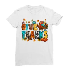 Give Thanks Ladies Fitted T-Shirt -TeeMuse Store pd.2526104744.36.25057303.s3.1 front white ffffff none x0y0 154 800x800 1