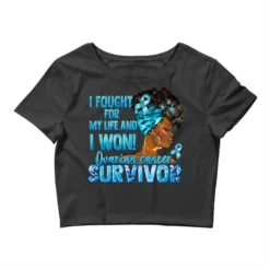 Ovarian Cancer Survivor Black Woman Crop Top
