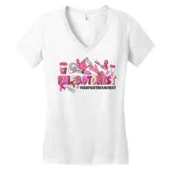 Her Fight Is Our Fight Phlebotomist Women's V-Neck T-Shirt -TeeMuse Store pd.2526114955.72.25056061.s3.1 front white ffffff none x0y0 138 800x800 1