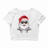Christmas Santa Claus Video Game Controllers Xmas Crop Top