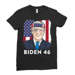 Biden 46 Elected Celebrate Joe Biden 46th Presiden Ladies Fitted T-Shirt -TeeMuse Store pd.2526190475.36.25069025.s3.1 front black ffffff none x0y0 154 800x800 1