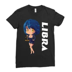 Zodiac Libra Girl Astrology Horoscope Sign Cute Bi Ladies Fitted T-Shirt -TeeMuse Store pd.2526202339.36.25072605.s3.1 front black ffffff none x8.5y0 137 800x800 1