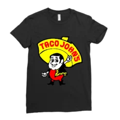 Taco John's Ladies Fitted T-Shirt 7 Taco John's Ladies Fitted T-Shirt -TeeMuse Store pd.2526213150.36.25084608.s3.1 front black ffffff none x0y15 154 800x800 1